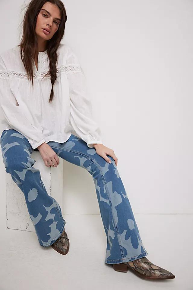 We The Free Penny Pull-On Printed Flare Jeans Product Image