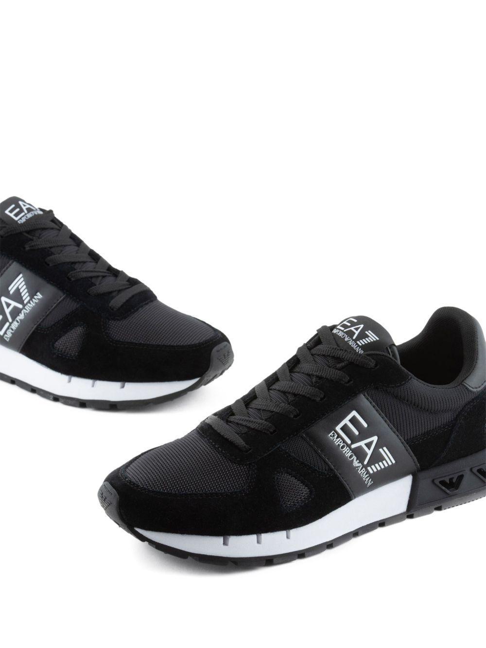 logo-print panelled sneakers Product Image