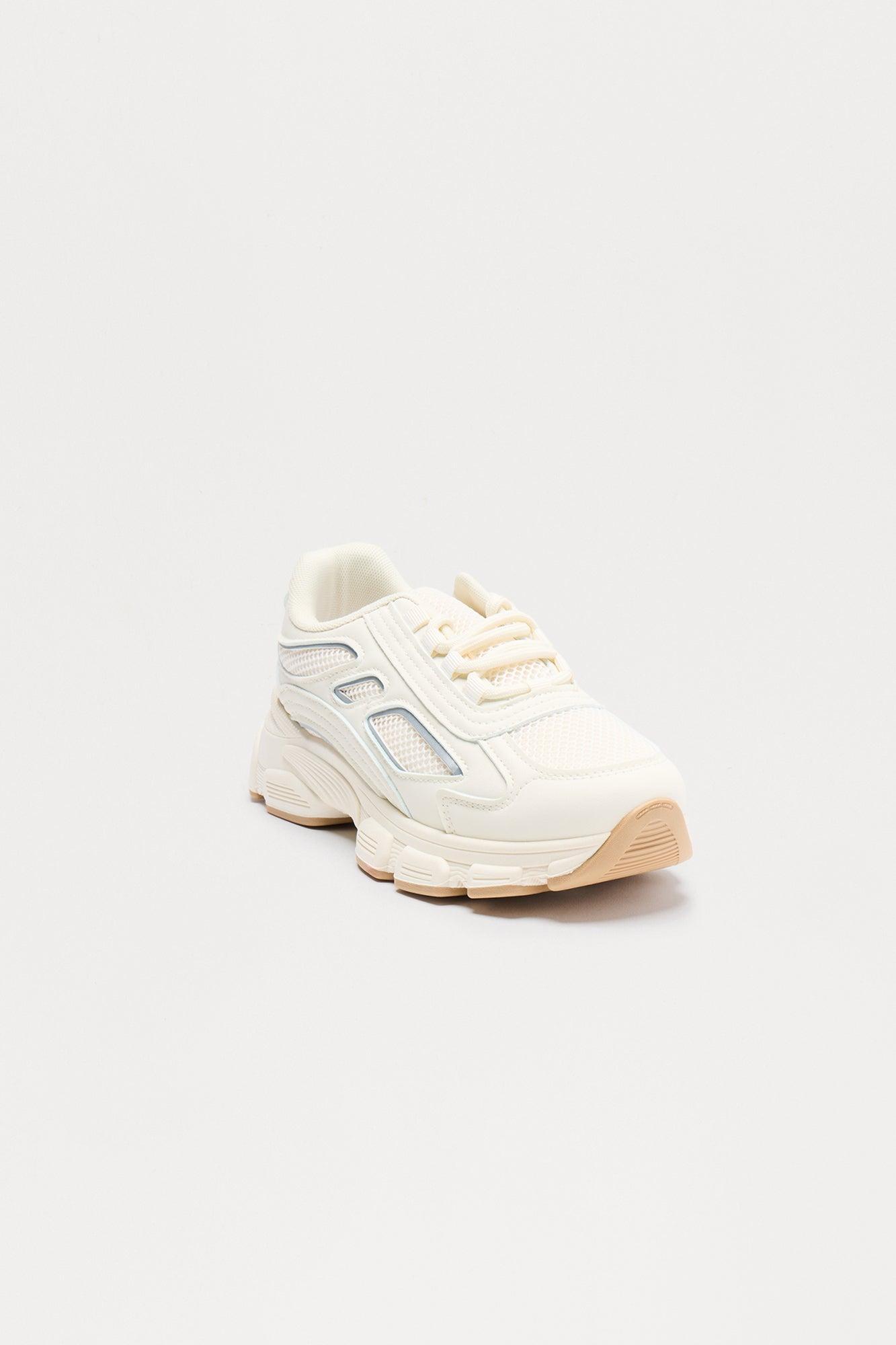 Nariko Lace Up Sneakers - Beige Product Image