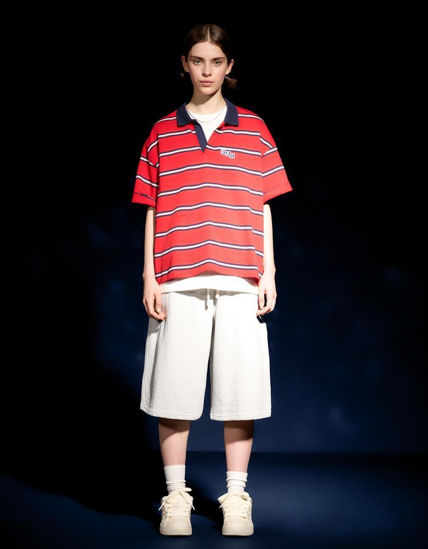 Voluminous plush Bermuda jorts Product Image