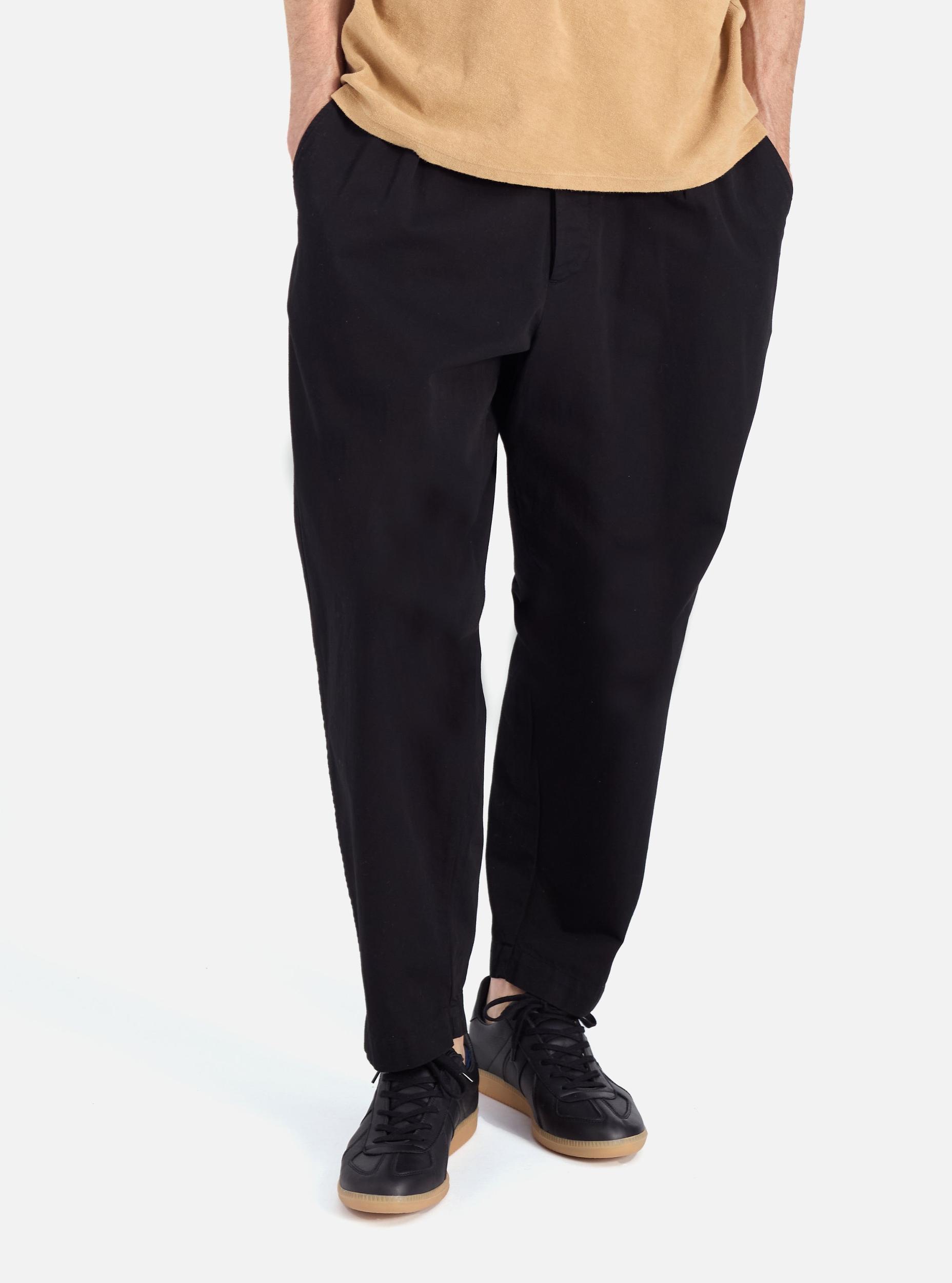 Black Kelly Cotton Pleated Track Pant Product Image