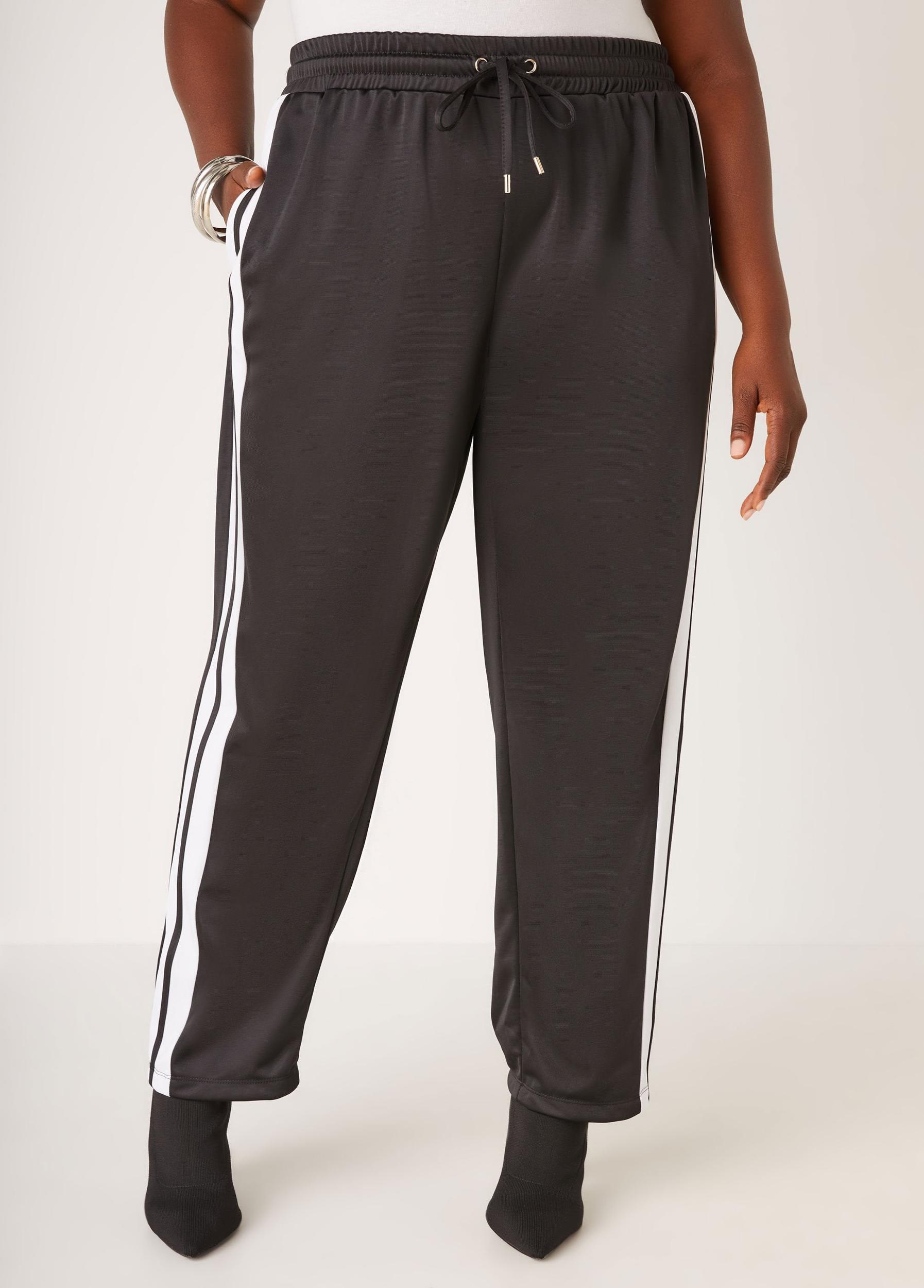 Plus Size Zip Front Striped Track Jacket Ashley Stewart Product Image