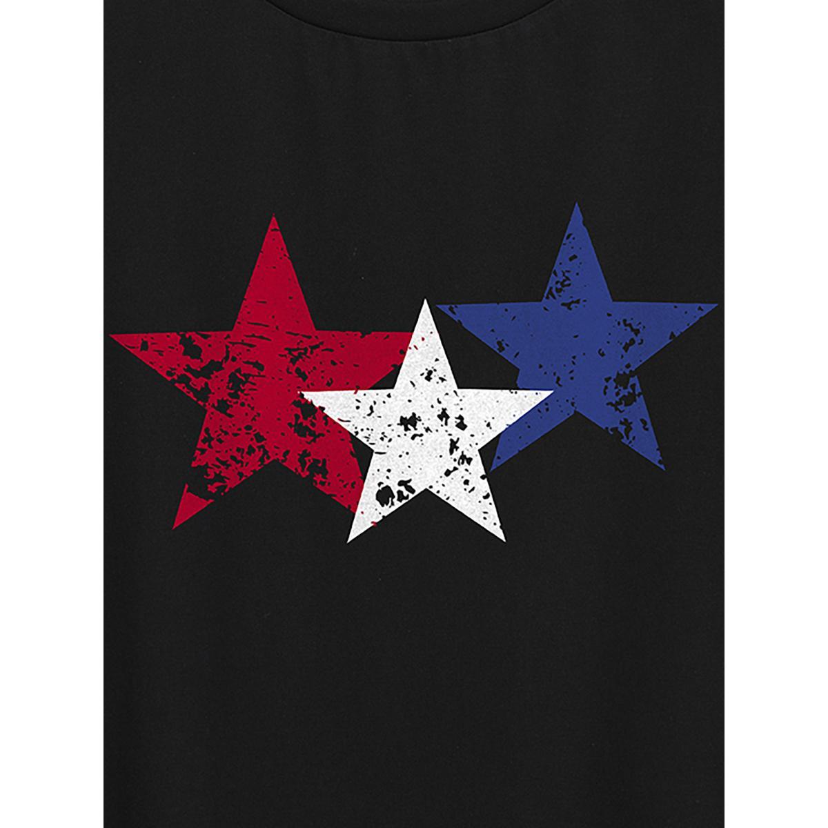 Plus Size Memorial Day Tribute Round Neck Shirt Black Women Non Country Round Neck Everyday-Casual T-shirts BloomChic 26/4X Product Image