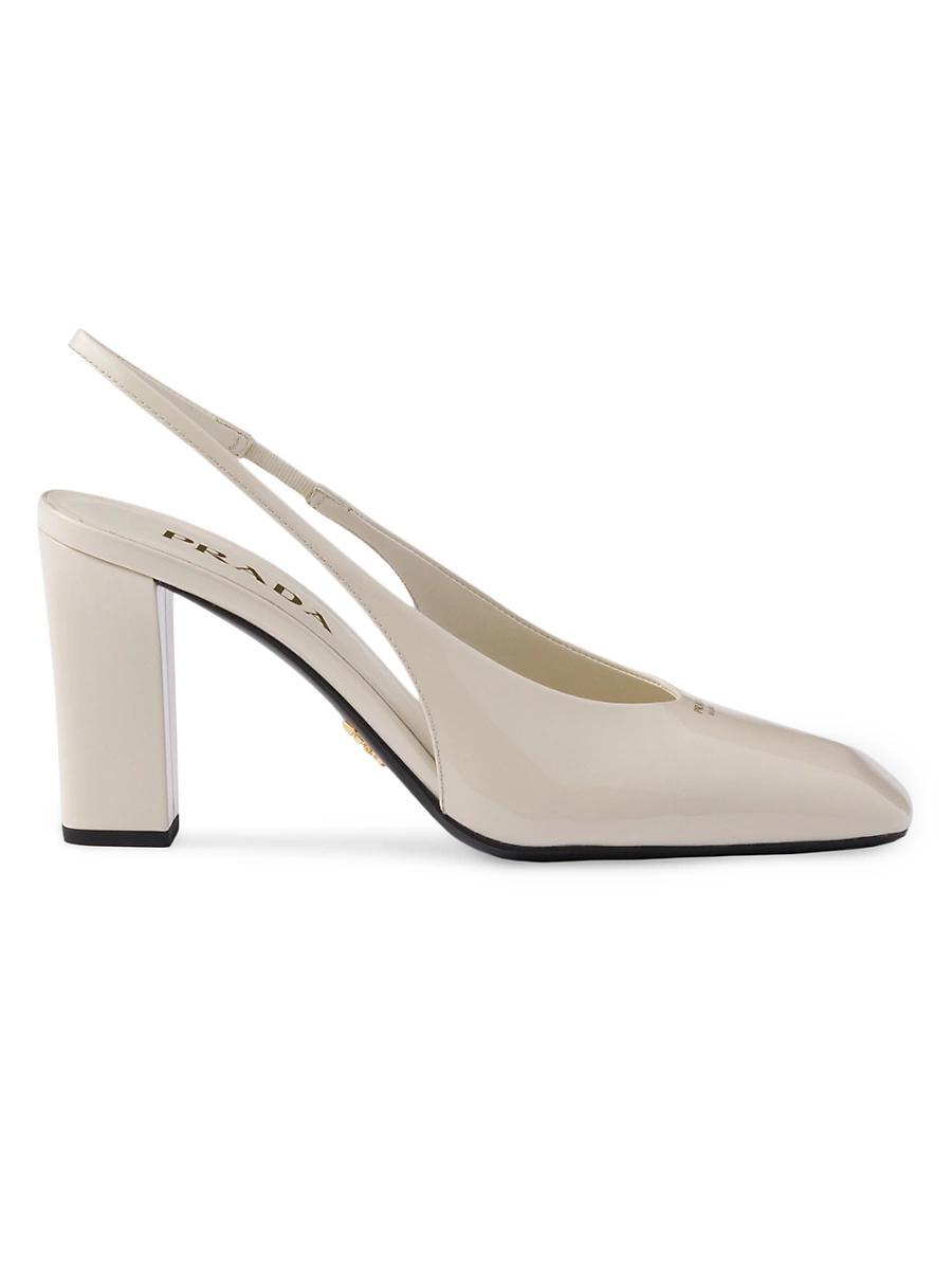 Womens Patent Leather Slingback Pumps Product Image
