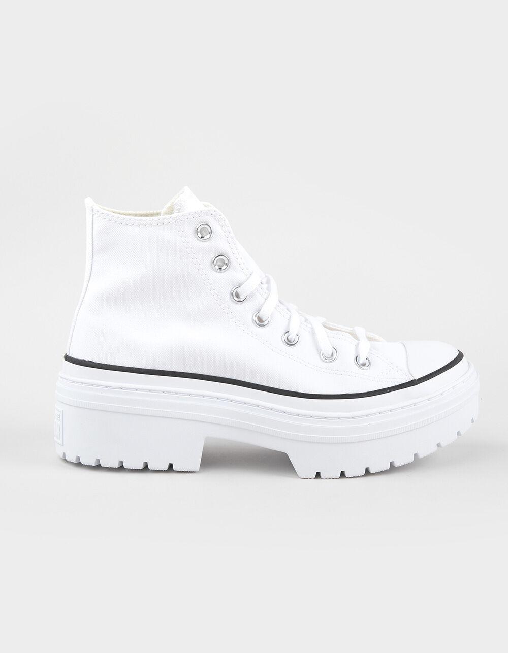 CONVERSE Chuck Taylor All Star Lugged Heel Womens High Top Platform Shoes - WHITE Product Image