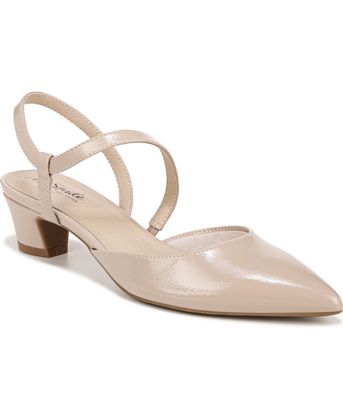 LifeStride Minimalist Women's Slingback Pumps, Size: 9.5, Silver Shimmer Product Image