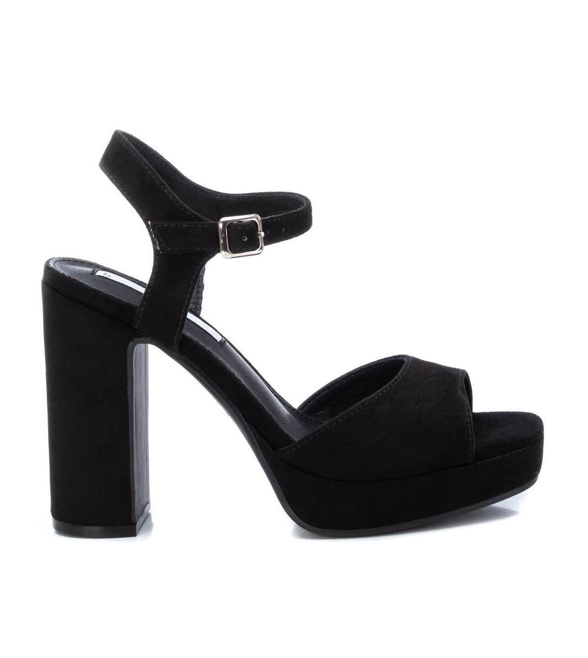 Xti Womens Heel Suede Sandals By Xti Black Product Image