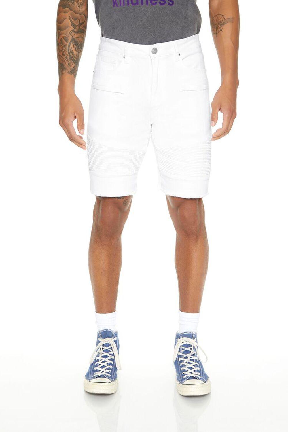 Frayed Stretch-Denim Shorts | Forever 21 Product Image