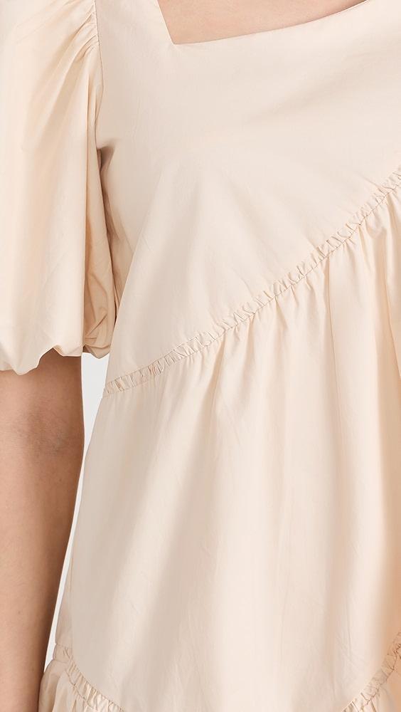 English Factory Asymmetric Poplin Tiered Dress | Shopbop Product Image