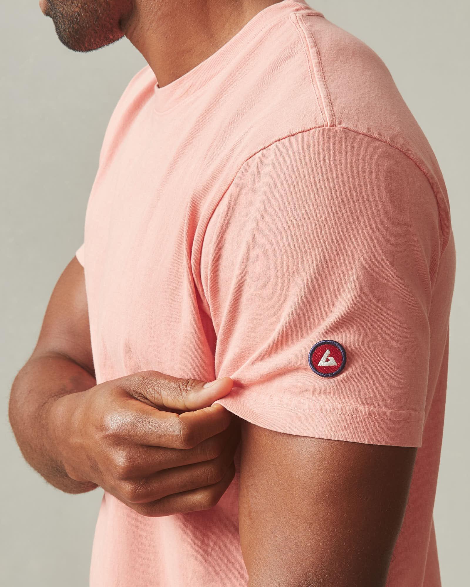 Men's Vintage Crew Tee - Washed Coral Product Image