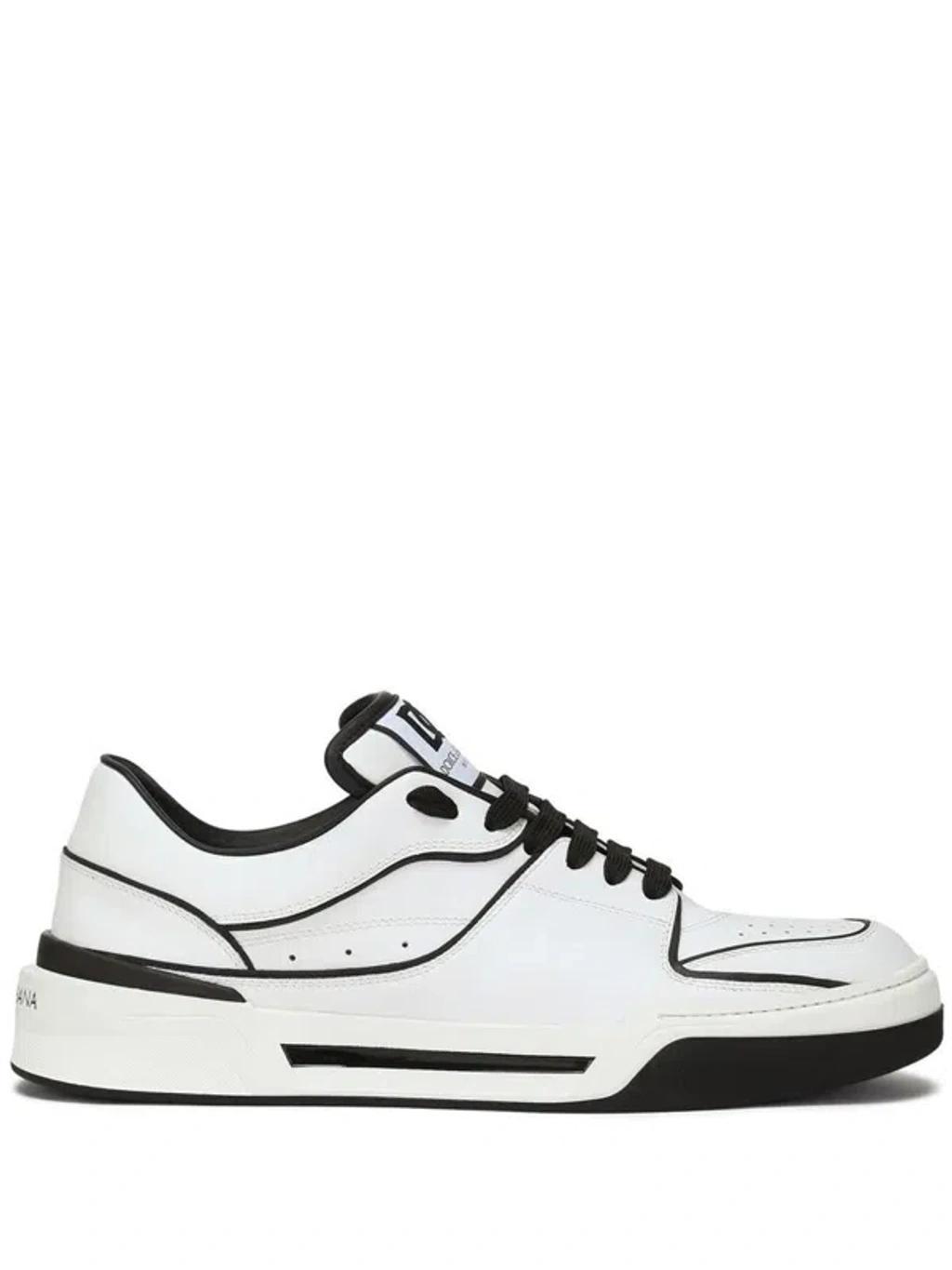 DOLCE & GABBANA Sneakers In Pelle Di Vitello Nappa Multicolore Per Uomo In White Product Image