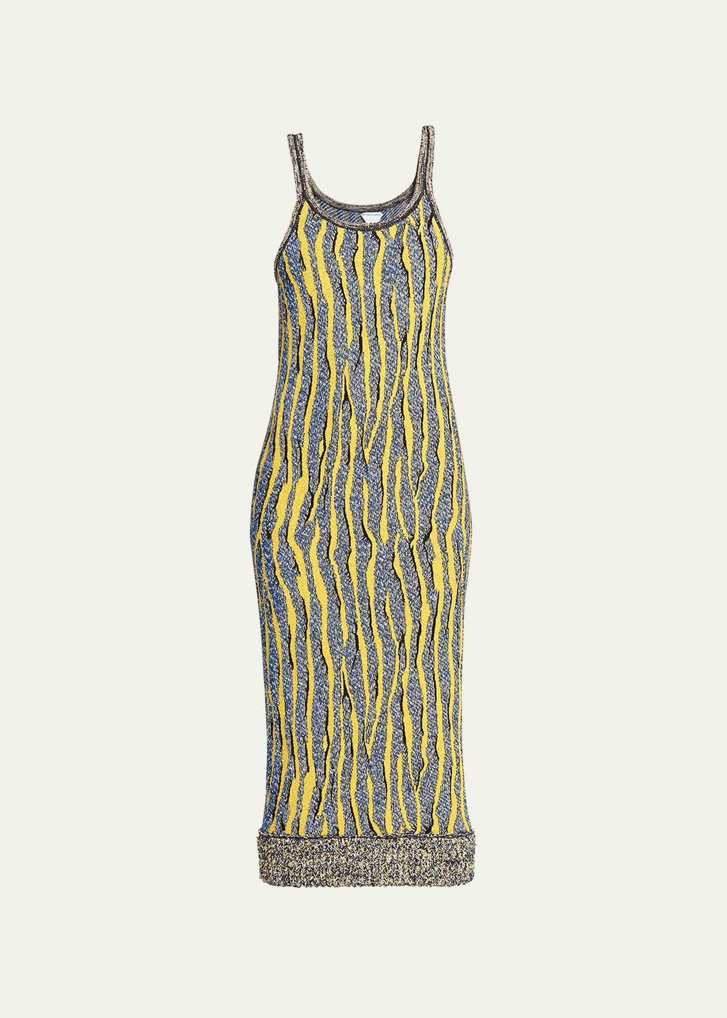 Womens Knit Animal-Jacquard Midi-Dress Product Image