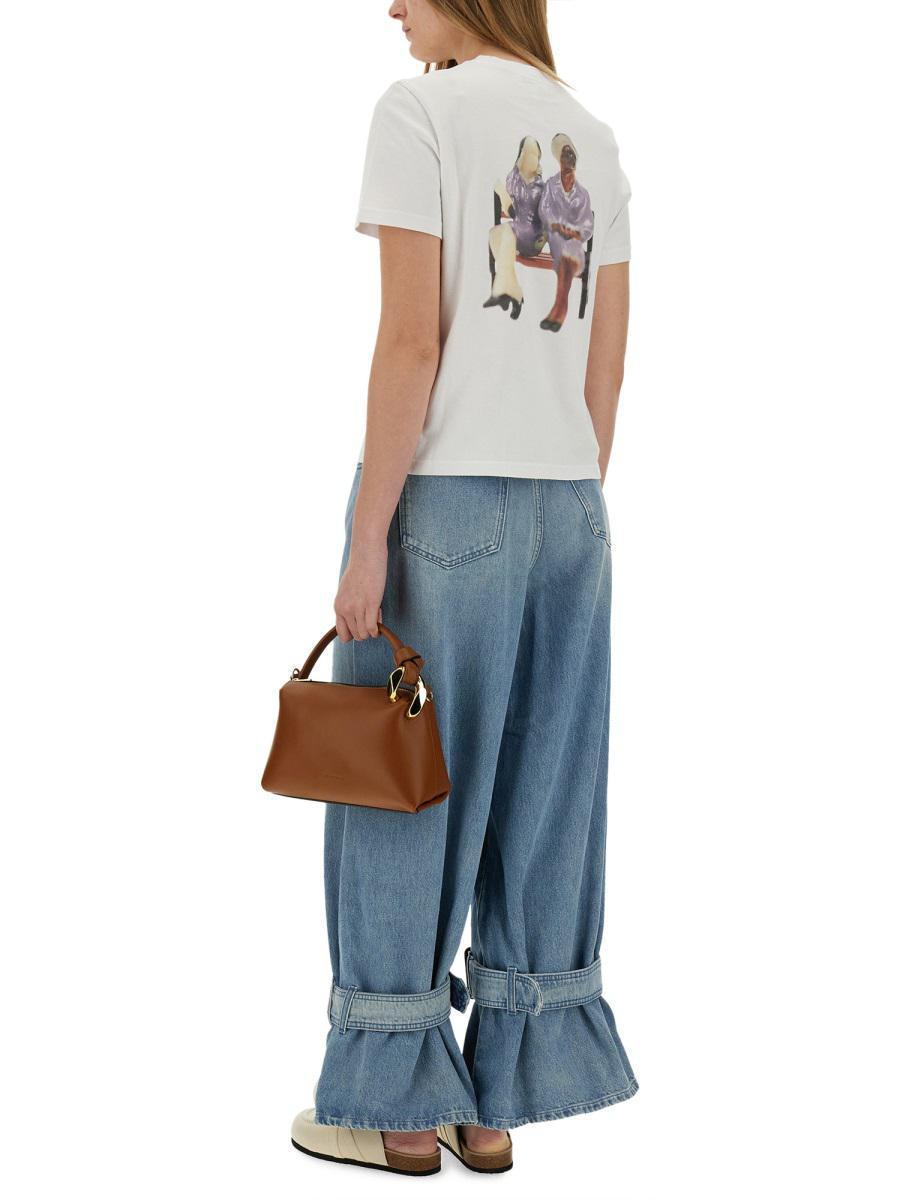 JW ANDERSON T-shirt With Logo And Print In White Product Image