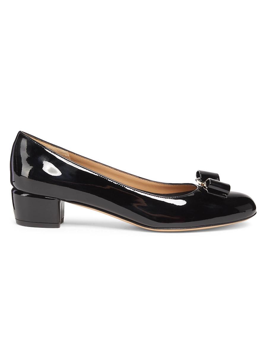 Ferragamo Womens Vara Leather Pumps Product Image
