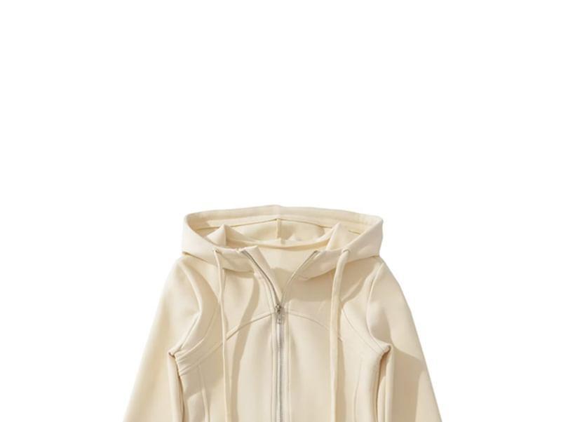Plain Zip Hoodie Product Image