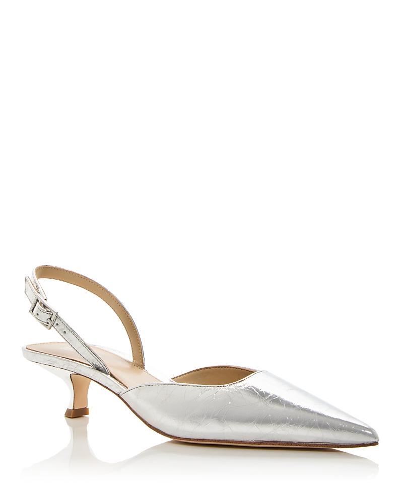 Michael Kors Womens Luna Slingback Kitten Heel Pumps Product Image