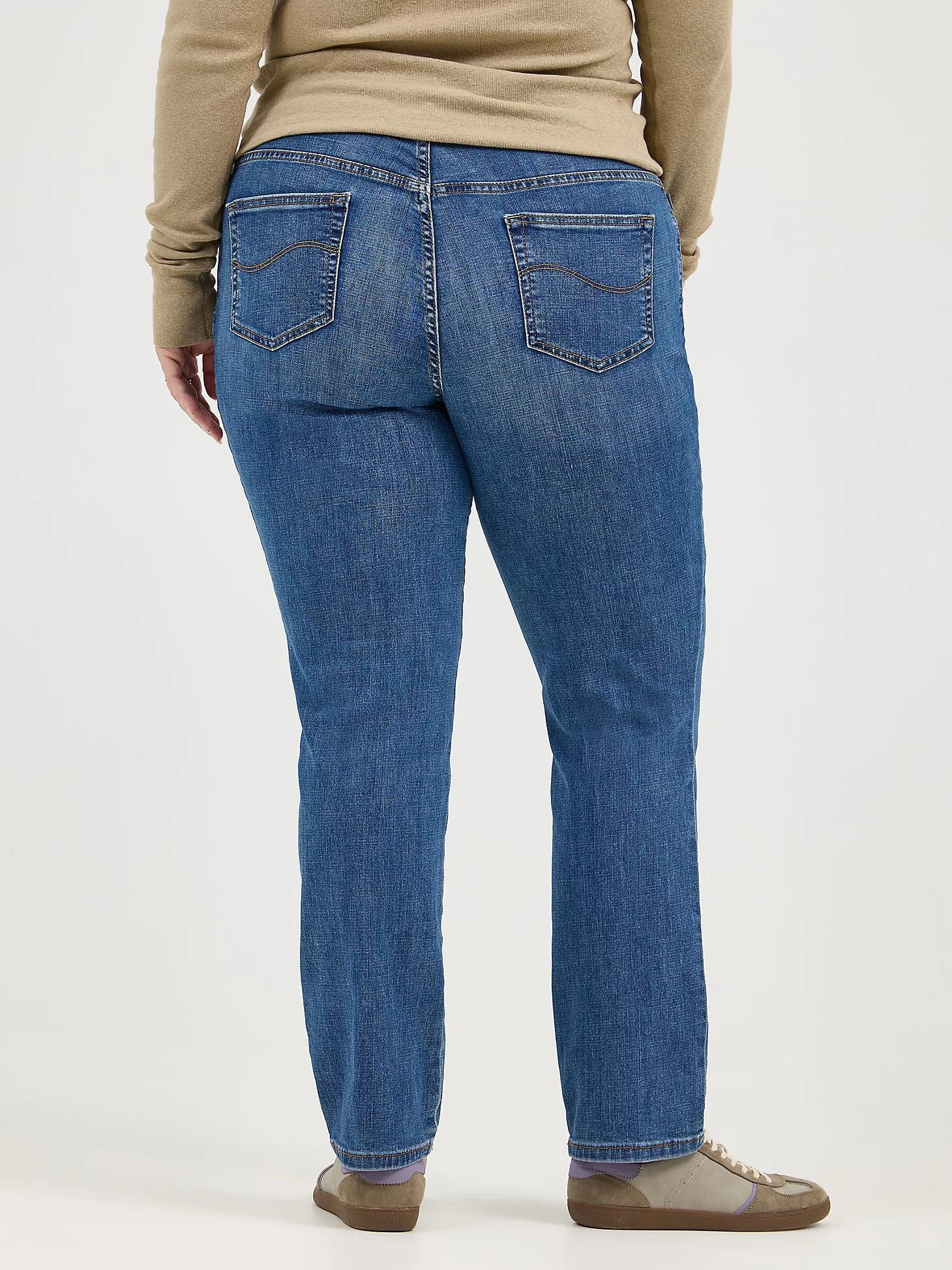 Women’s Stretch Relaxed Fit Straight Leg Jean (Plus) | Women's Jeans | Lee® Product Image