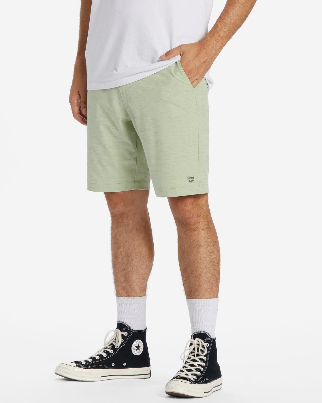 Crossfire Slub 19" Hybrid Submersible Shorts - Light Sage Male Product Image
