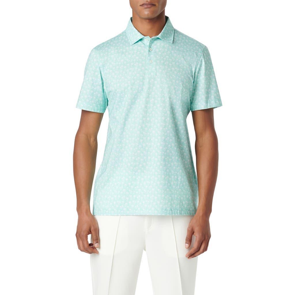 BUGATCHI Victor Ooohcotton® Palm Print Polo In Mint Product Image