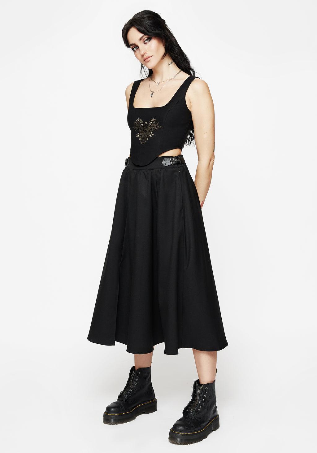 Foliate Floral Embroidered Corset Top Product Image