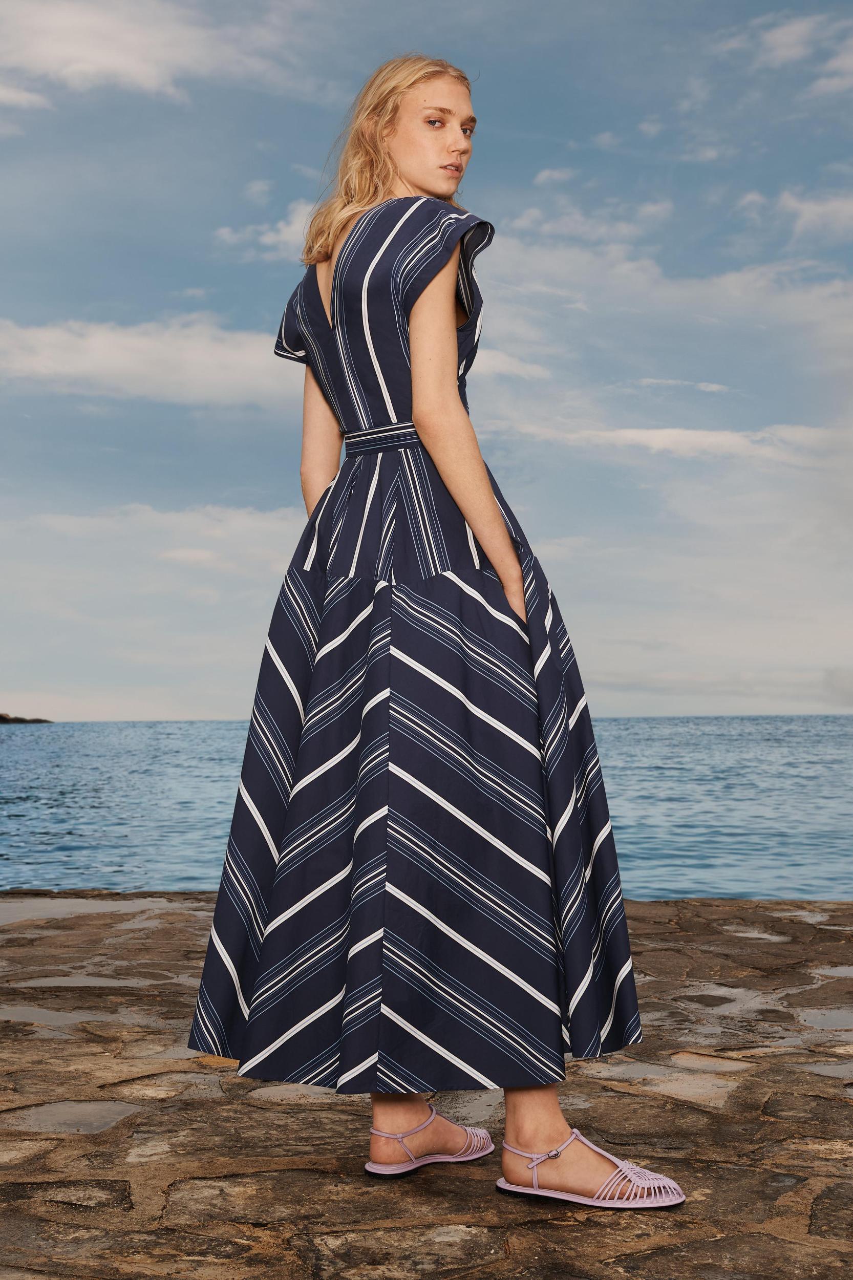 LIMITED EDITION GODET STRIPE DRESS Product Image
