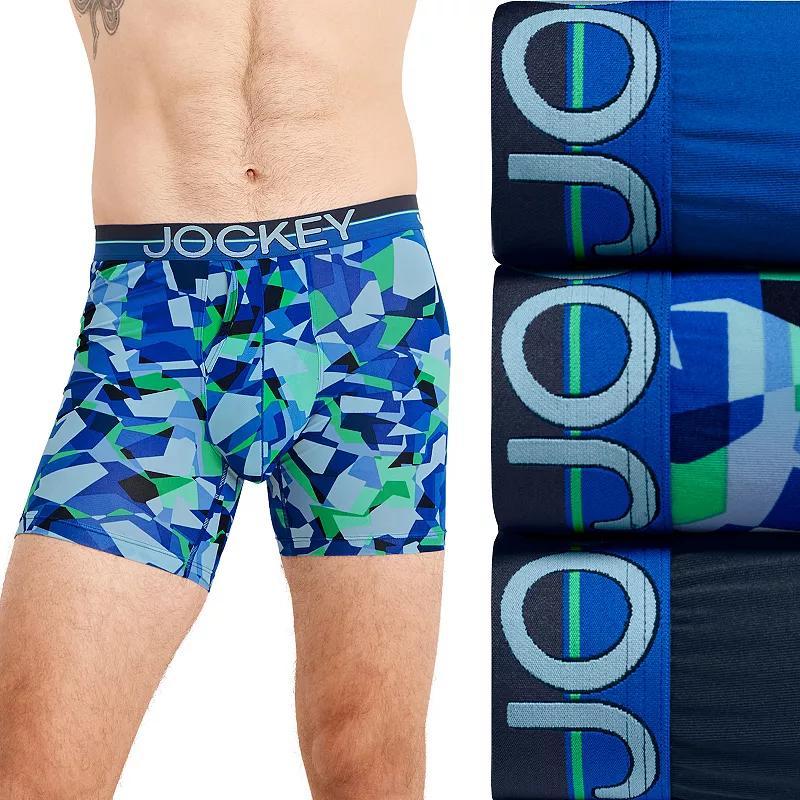 Men's Jockey® Infinite Cool 3-pack Microfiber Stretch 5" Boxer Briefs, Size: Medium, Red Apple Team Product Image