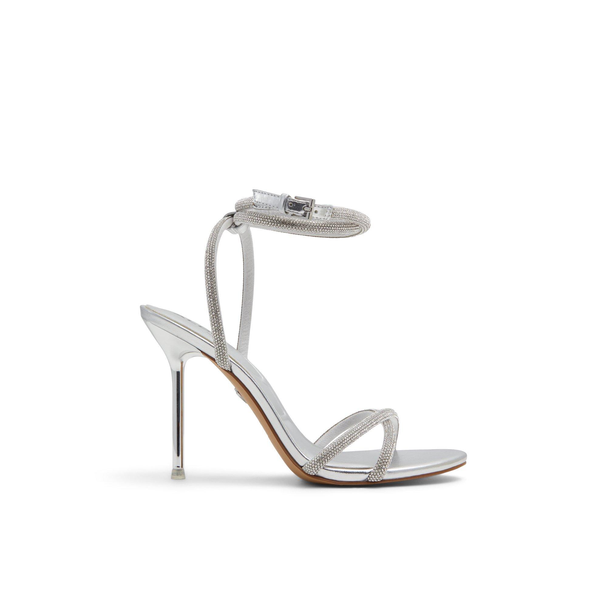ALDO Manaelden - Women's Heeled Sandal Sandals - Silver, Size 6.5 Product Image