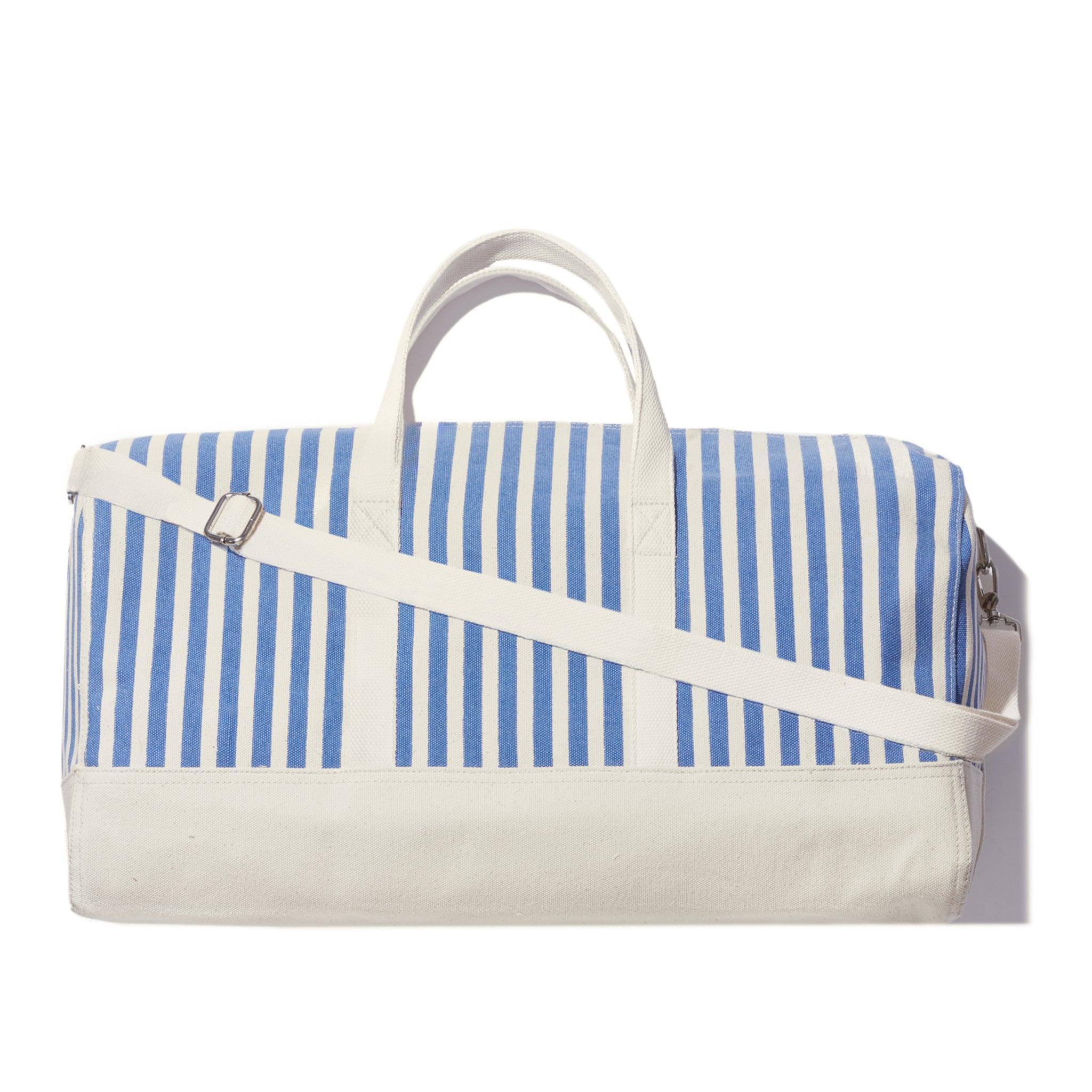 The All Over Striped Duffle Bag - Royal Blue/Canvas Mini Stripe Product Image