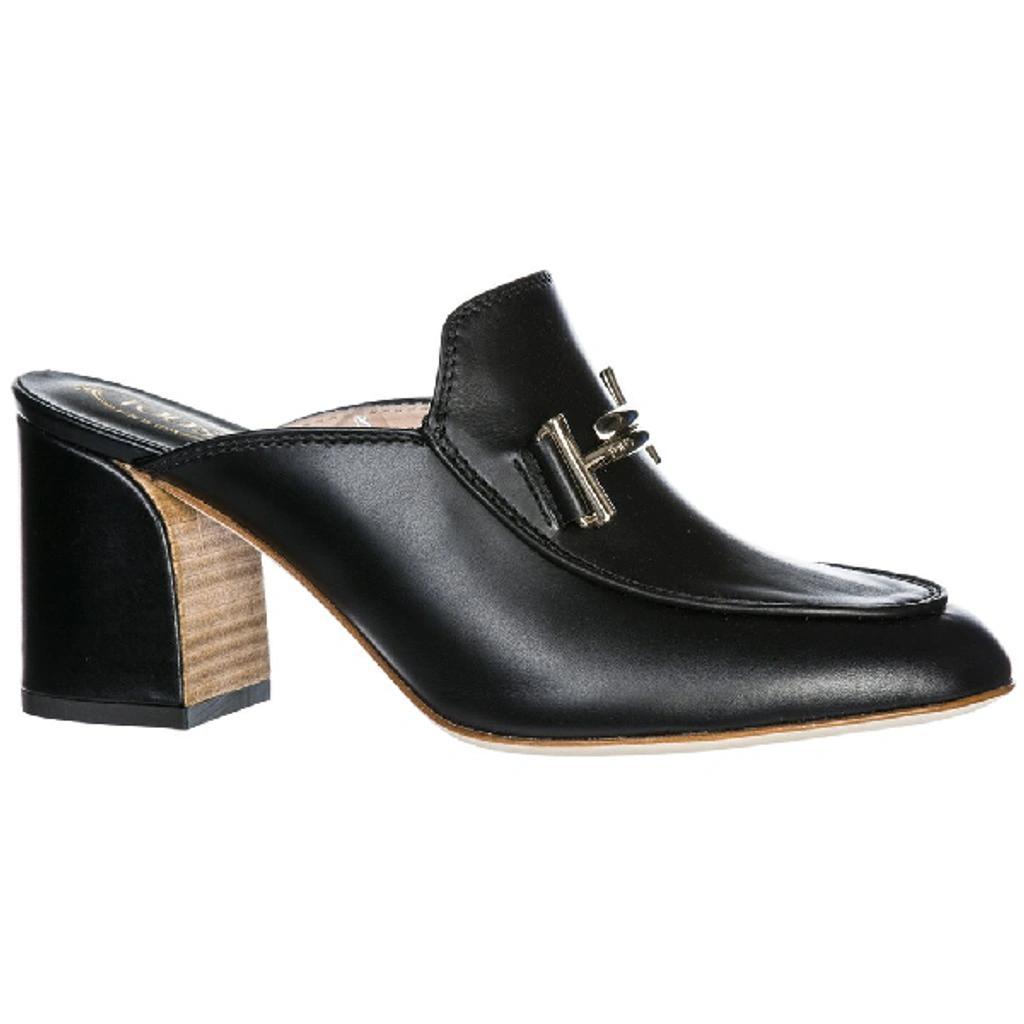 TOD'S Double T Leather Mule In Black Product Image