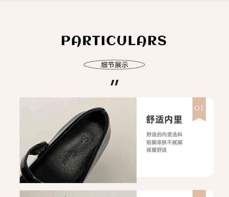 Chunky Heel Heart Buckle Mary Jane Shoes Product Image