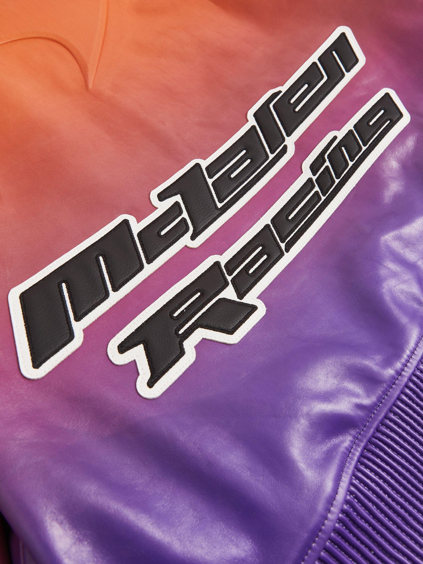 McLaren F1 Team Ombré Leather Jacket in Papaya Orange/Purple Product Image