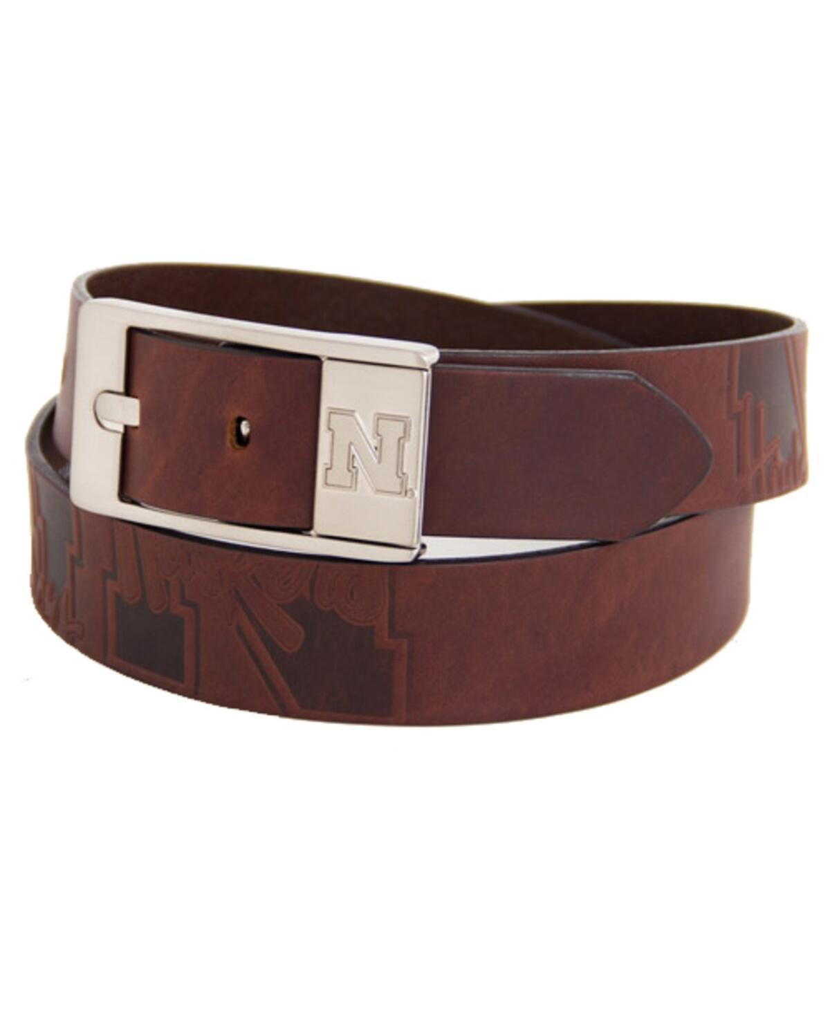 Men's Nebraska Cornhuskers Brandish Leather Belt, Size: 38, Team Product Image