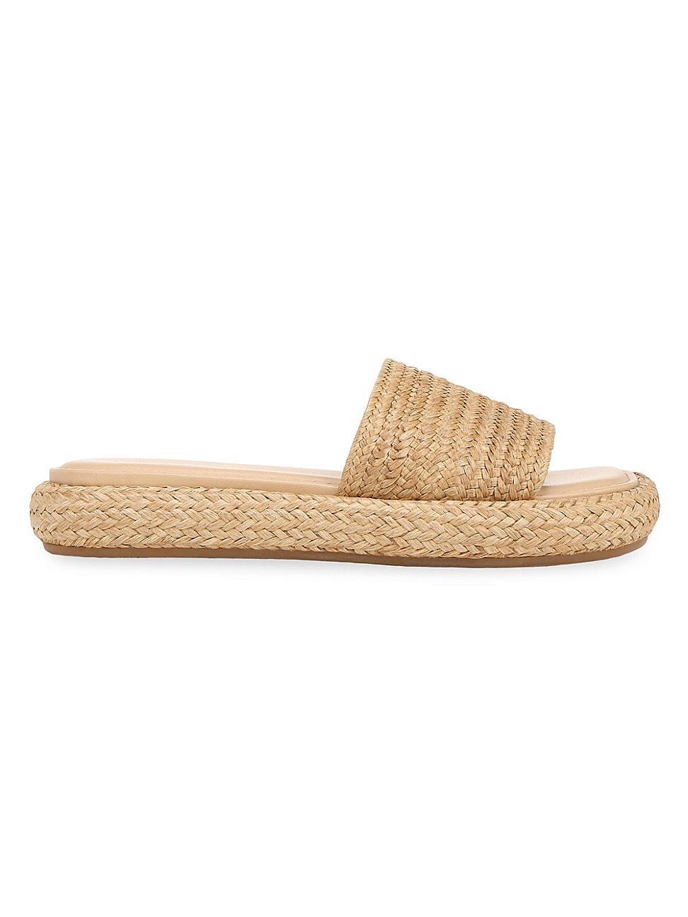 Vince Womens Eva Raffia Slide Sandals Product Image