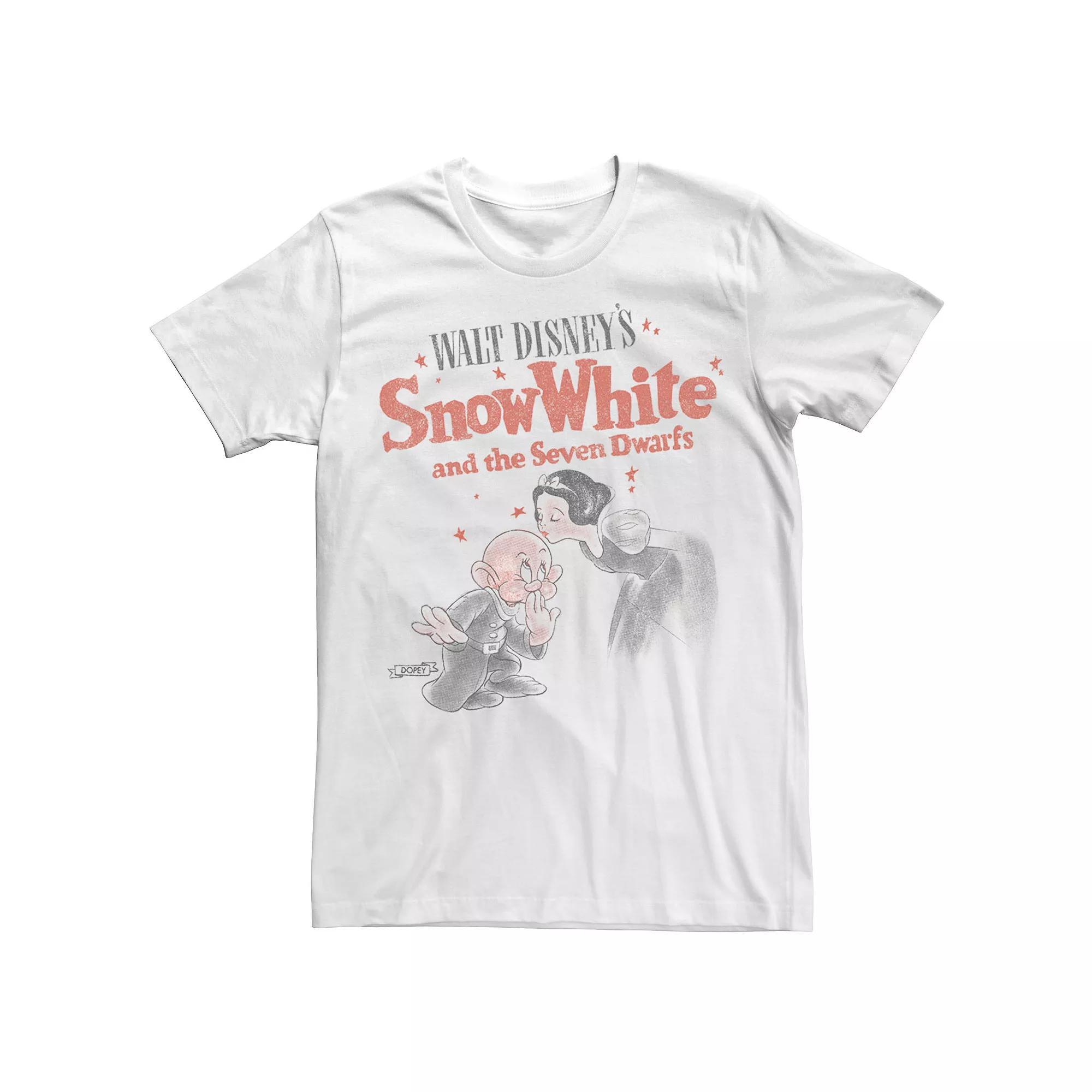 Big & Tall Disney Snow White & Dopey Distressed Portrait Tee, Men's, Size: 5XL Product Image