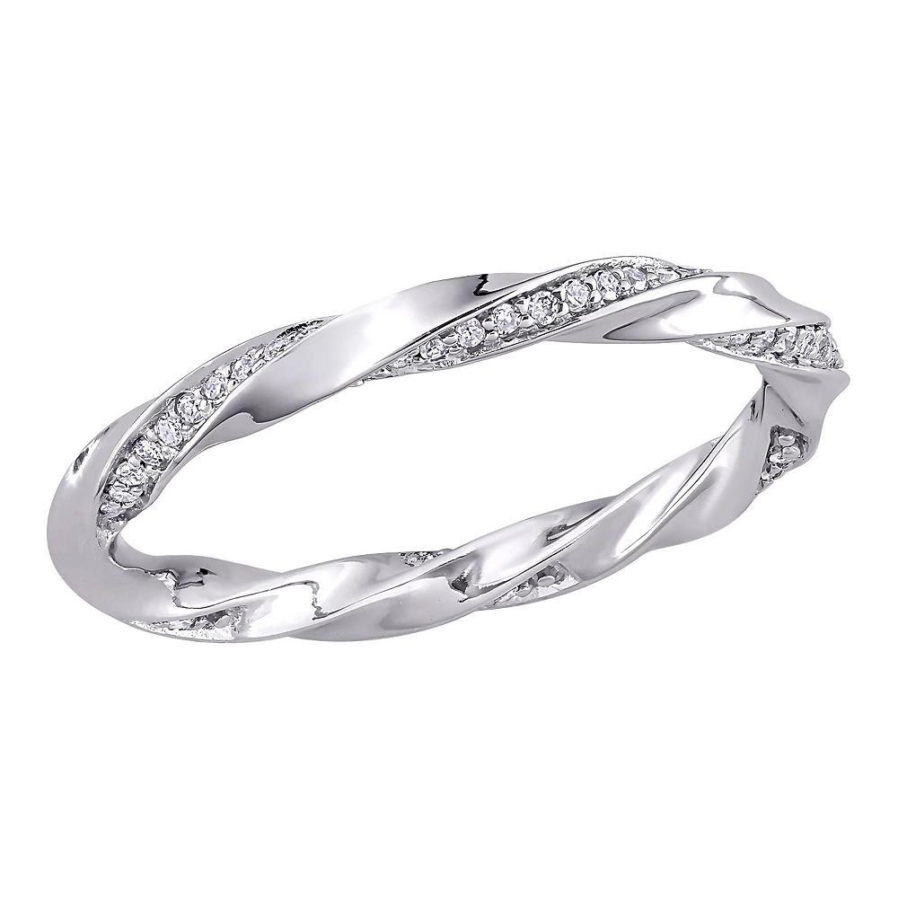 Stella Grace 10k White Gold 1/4 Carat T.W. Diamond Eternity Ring, Women's, Size: 5 Product Image