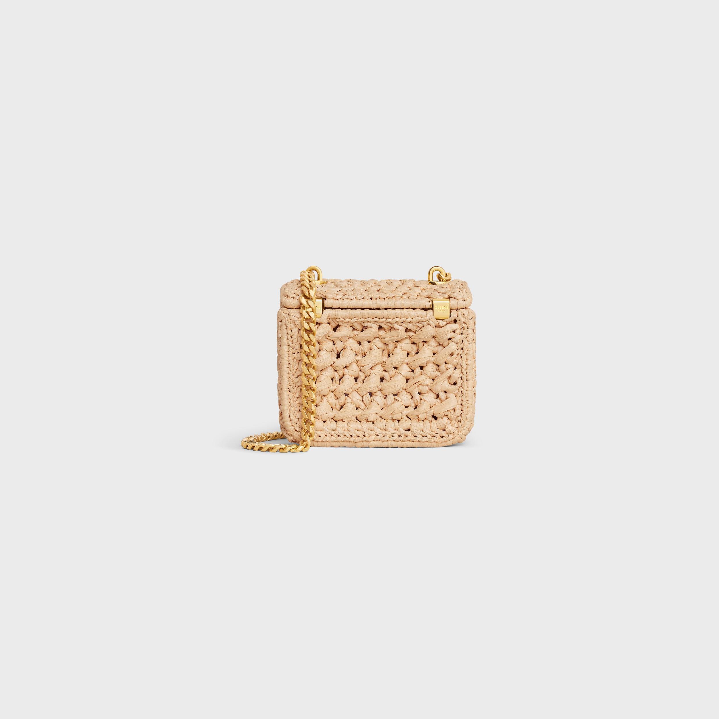MINI CHAIN CLAUDE IN RAFFIA EFFECT TEXTILE Product Image