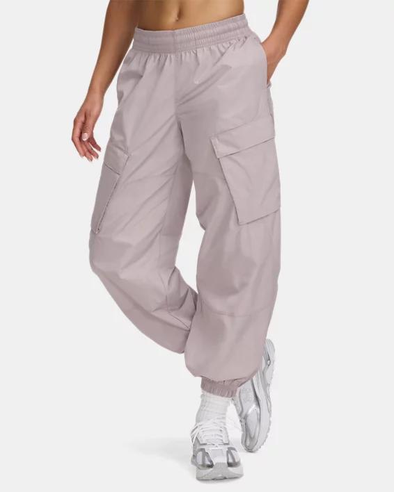 UA Unstoppable Woven Sheen Womens Cargo Pants Product Image