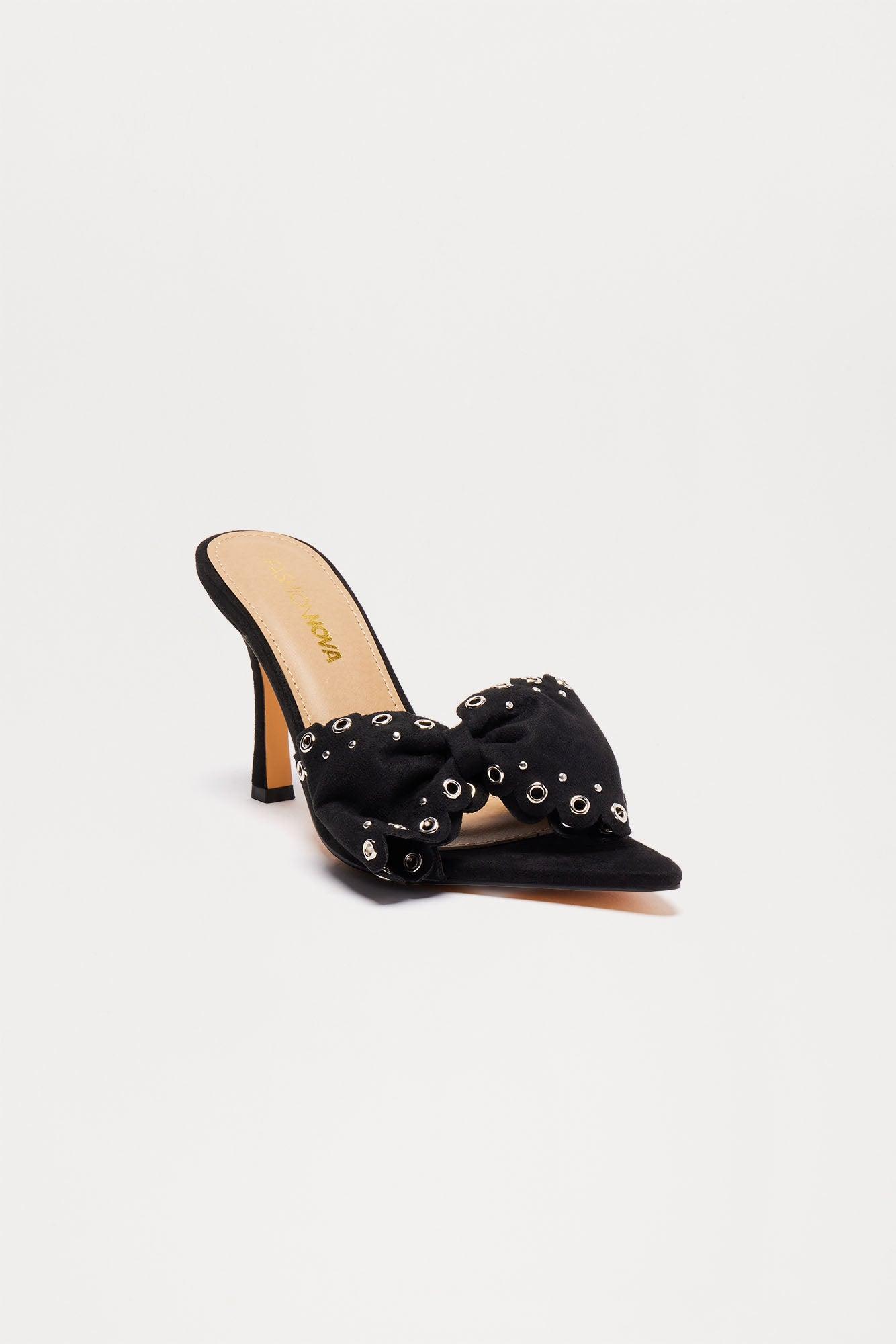 Eloise Bow Mules - Black Product Image