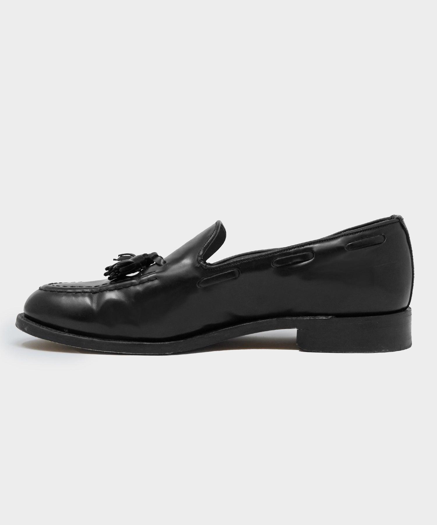 Todd Snyder x Sanders Tassel Loafer in Black Leather Product Image
