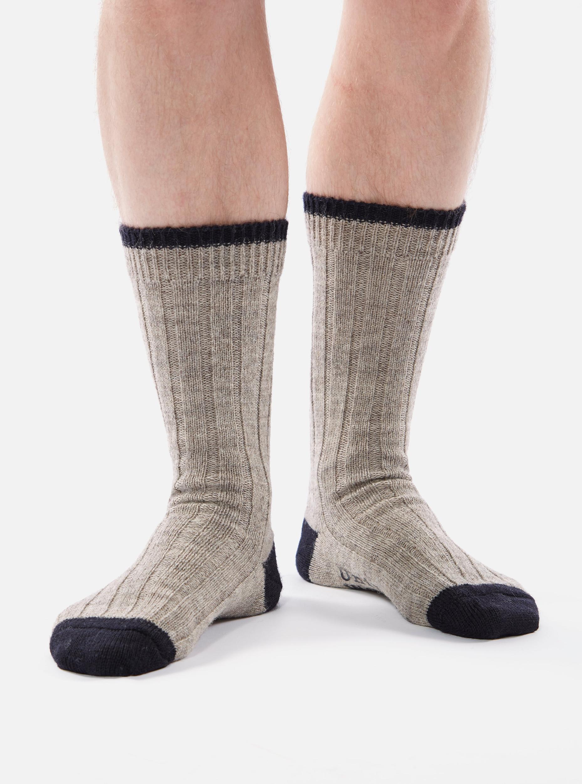 Universal Works Hike Sock In Stone Wool Product Image