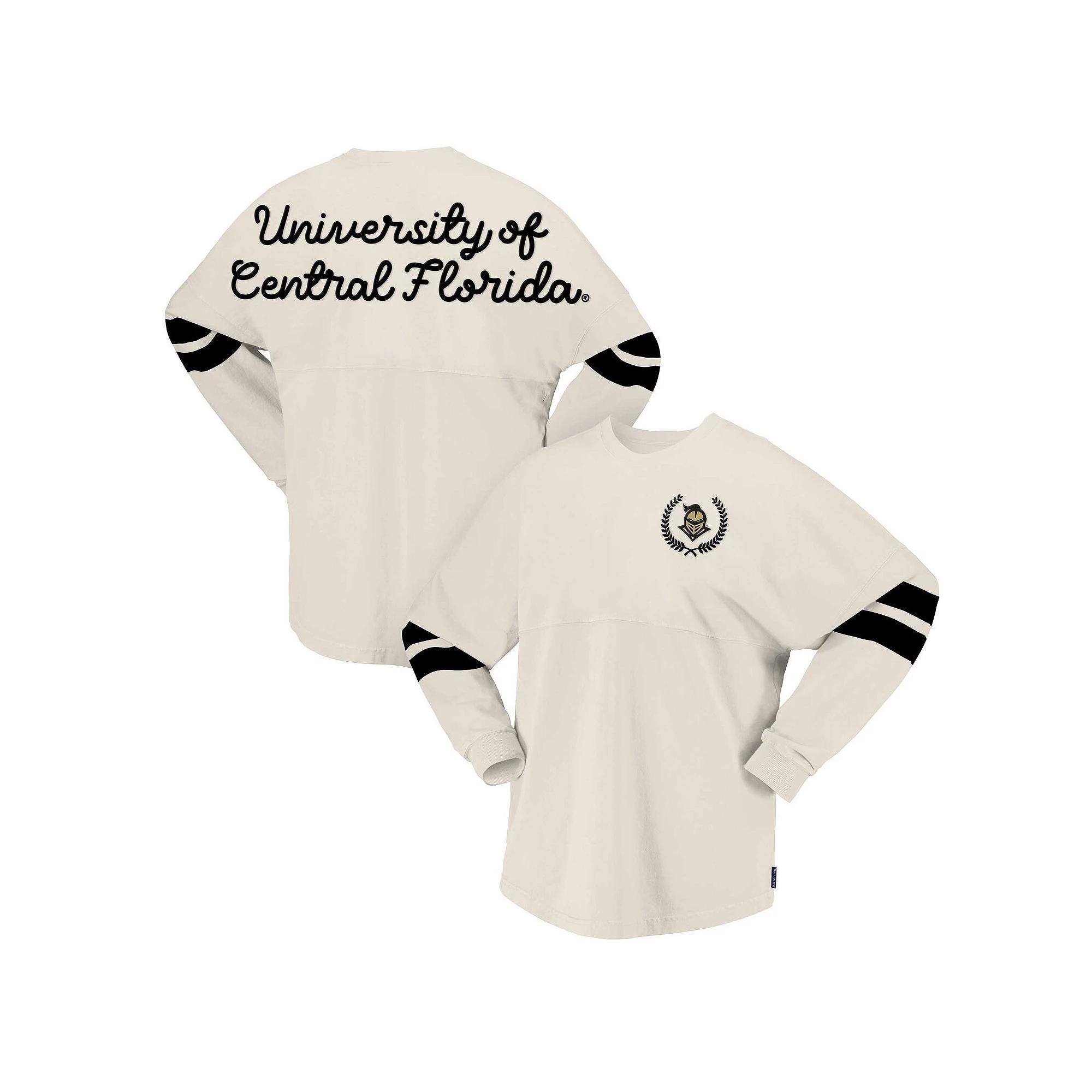 Women's Spirit Jersey Cream UCF Knights Oversized T-Shirt, Size: XXL, Beige Product Image