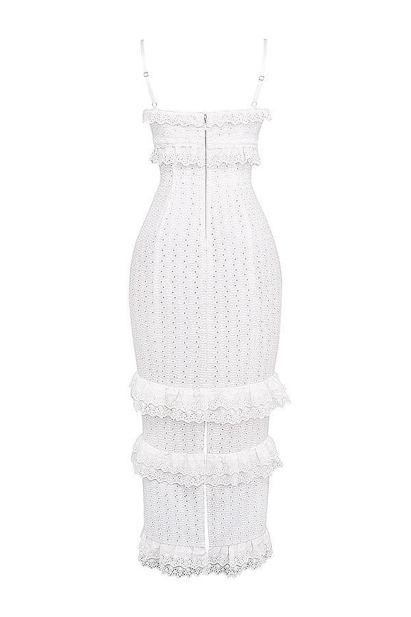 Eve  white broderie maxi dress Product Image