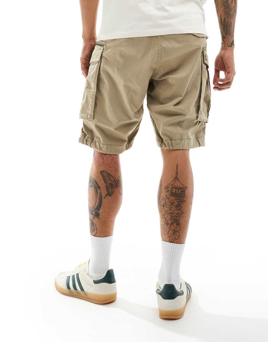 G-Star rovic relaxed cargo shorts in beige Product Image