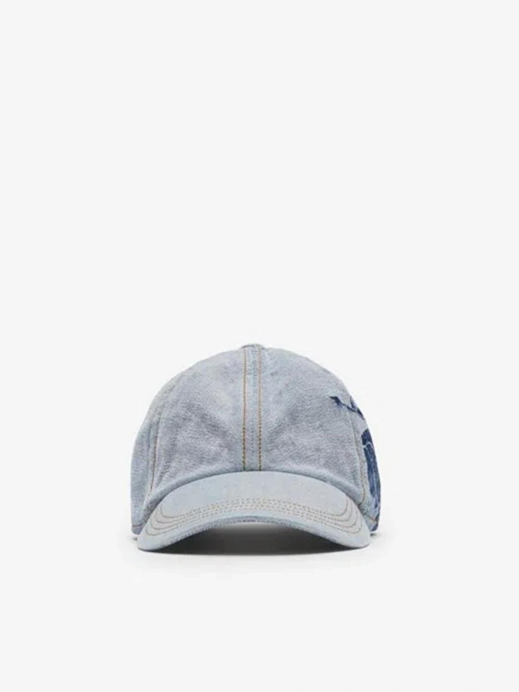 logo-print denim baseball cap Product Image