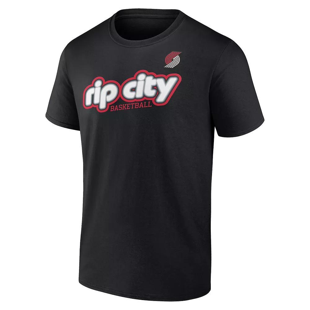 Men's NBA Portland Trail Blazers Rip City Basketball Graphic Tee, Size: Medium, Black Product Image