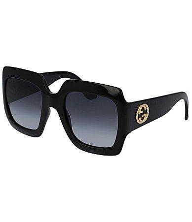 Oversized Square Sunglasses, Black Product Image