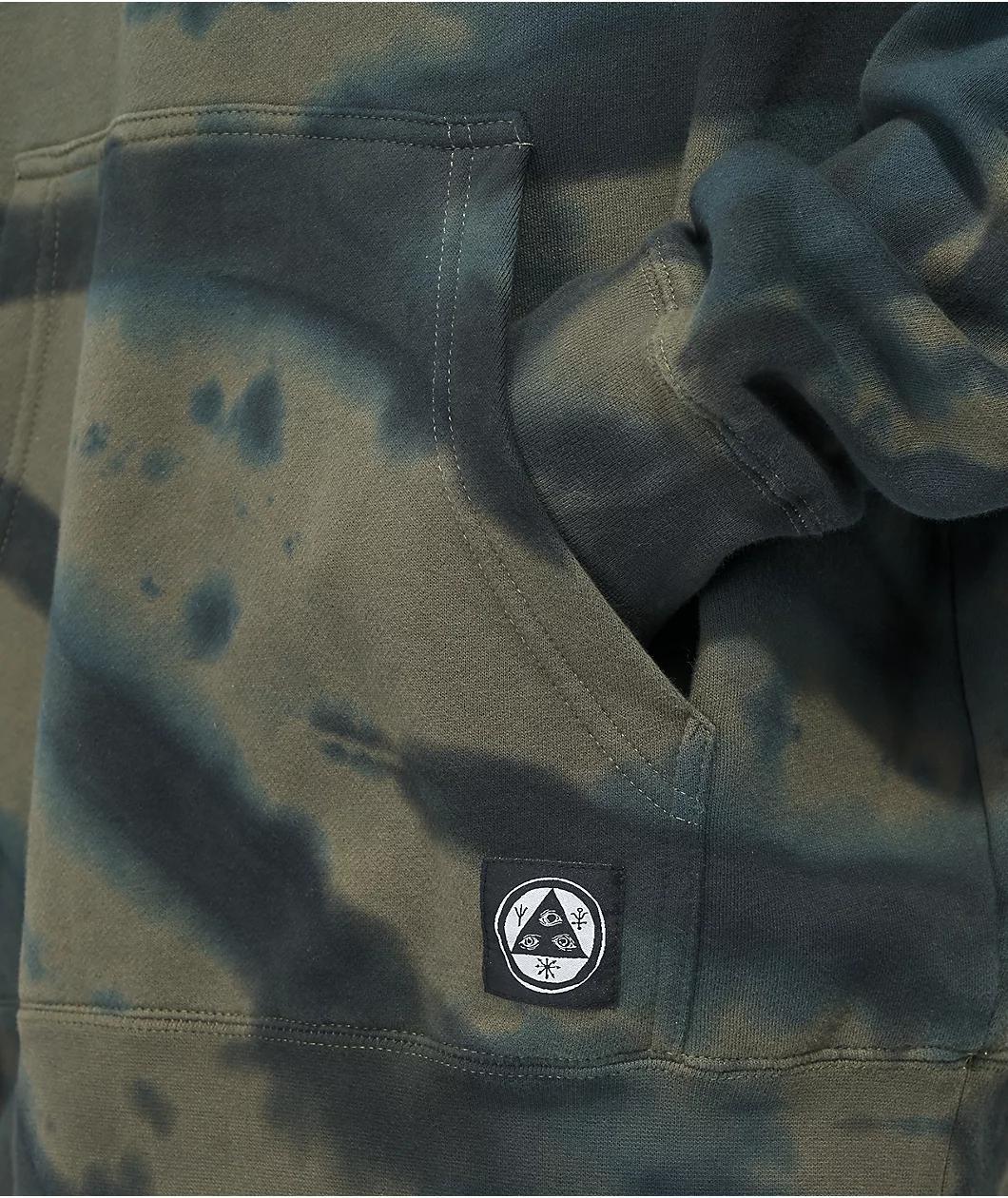 Welcome Exner Kelp Green & Black Tie Dye Hoodie Product Image