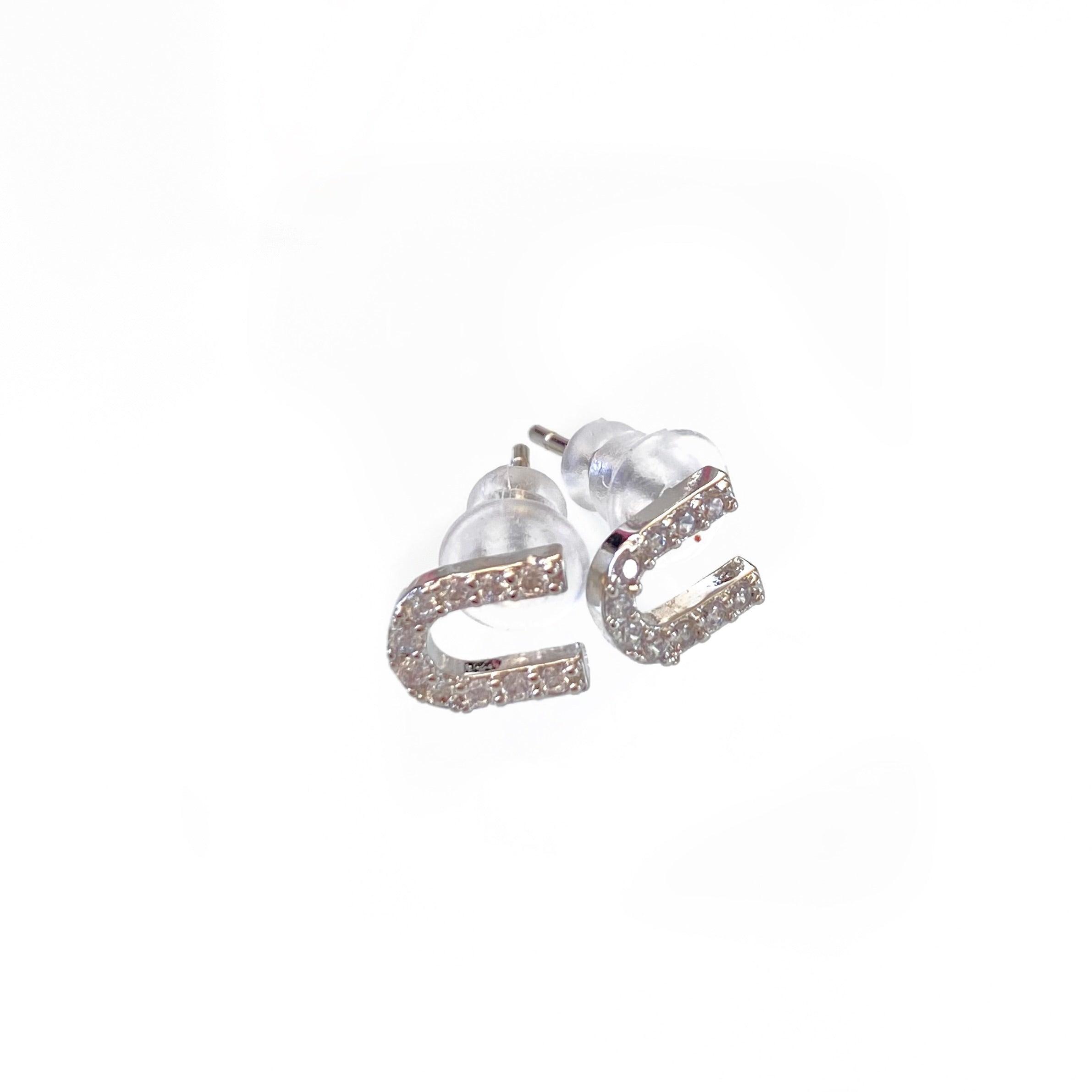Silver Initial Studs Product Image