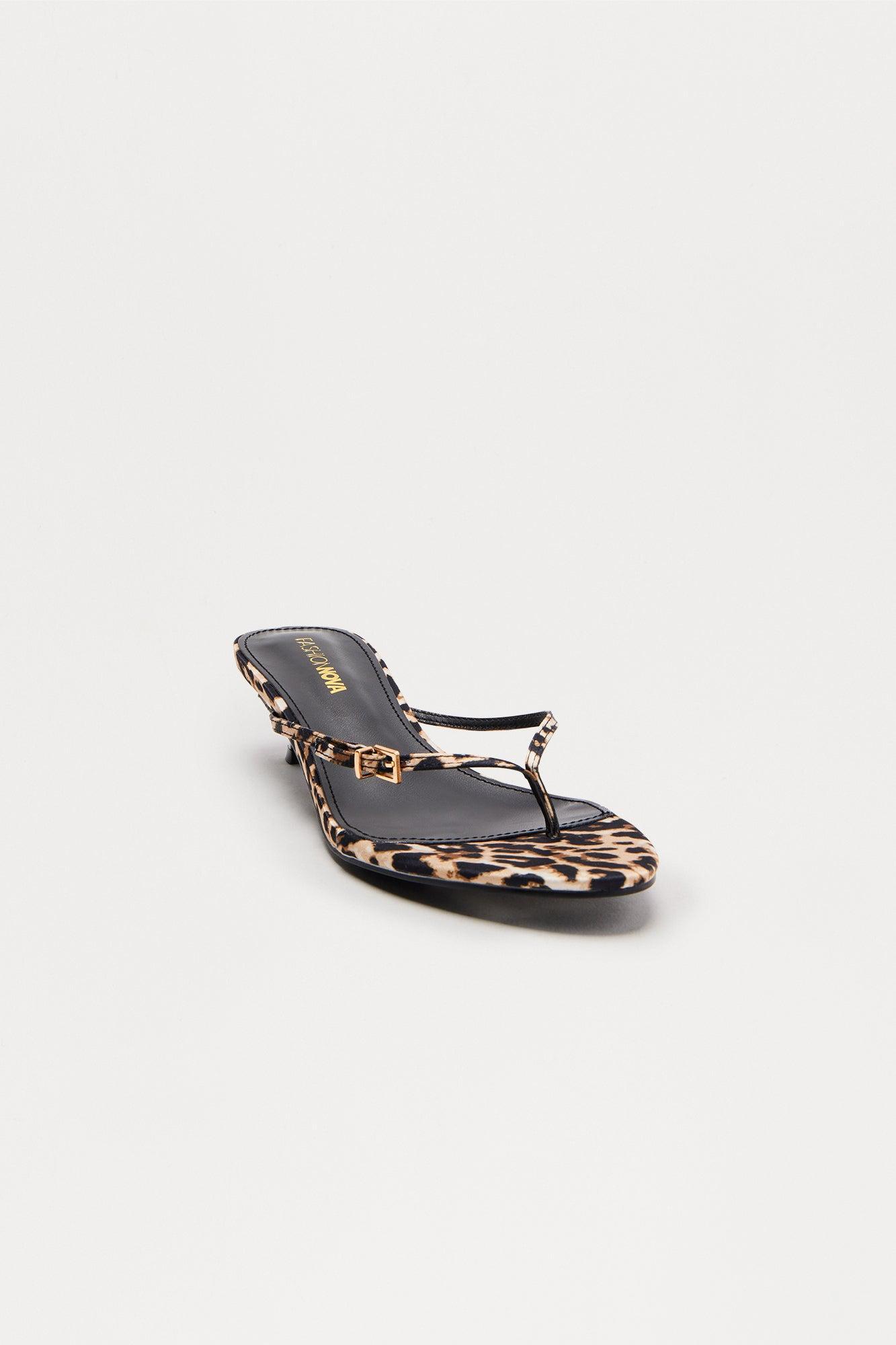 Rhoda Thong Kitten Heels - Leopard Product Image