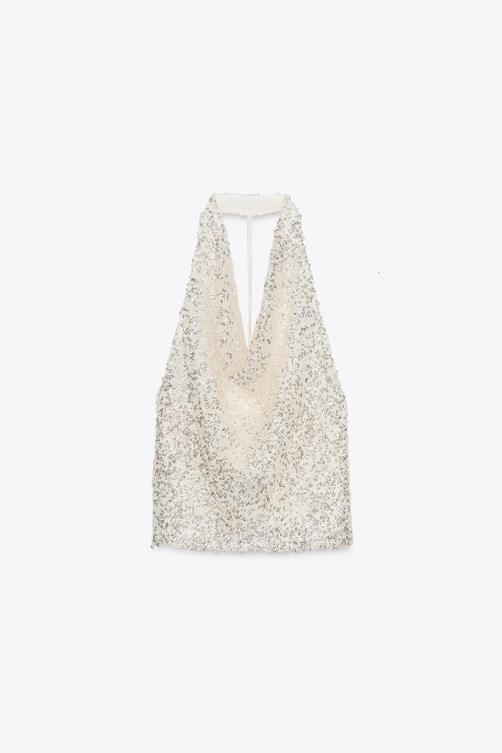 SEQUIN HALTER TOP Product Image
